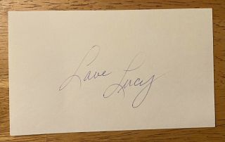 Lucille Ball Signed Autographed 3x5 Card Full Jsa Letter I Love Lucy
