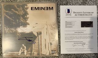 Eminem Signed Autograph Marshall Mathers Lp Mmlp Vinyl Beckett Bas Certified