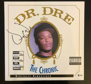 DR.  DRE SIGNED ' THE CHRONIC ' ALBUM VINYL RECORD LP BECKETT N.  W.  A EMINEM BAS 2
