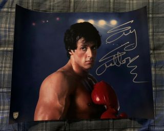 Sylvester Stallone Signed 16x20 Rocky Balboa Autograph Official Pix Opx Bas Gtd
