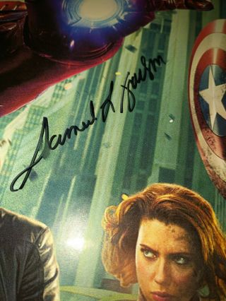 Marvel Avengers 10x Cast Signed Poster Robert Downey Jr,  Scarlett Johansson 4