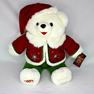 Snowflake Teddy 2005 Christmas Plush Boy Bear With Tag Dandee Collectors Choice