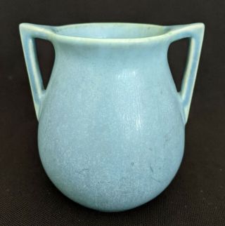 Rookwood Pottery Handled Vase 63 - Robins Egg Blue 1940 Glaze