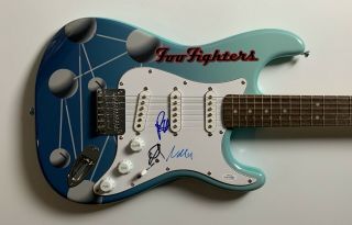Foo Fighters Dave Grohl Fender Strat Squier Guitar Signed Autograph Acoa Real