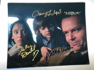 The Shining Photo Cast Signed By Jack Nicholson Shelley Duvall Danny Lloyd Auto