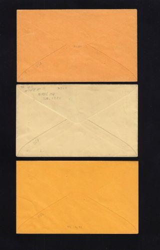 U52,  U54 & U56 Envelopes,  Scott Cat $107.  00 2