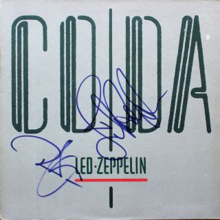 Led Zeppelin - Coda Vinyl Record Signed By Robert Plant & John Paul Jones