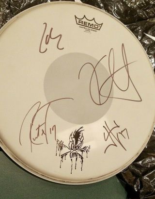 Metallica Signed Autographed Drum Head Snare