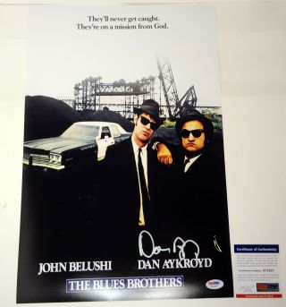 Dan Aykroyd Signed Autograph The Blues Brothers Movie Poster Psa/dna