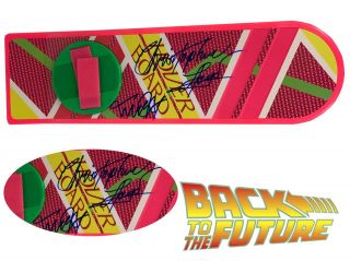 Michael J Fox Christopher Lloyd Back To The Future Signed Hoverboard Beckett Bas