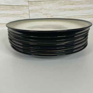 7 Sango Nova Black 4932 10 5/8 Dinner Plates 3