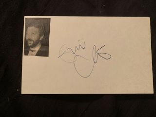Beckett Certified Signed Index Card Bas Eric Clapton No Photo Or Cd