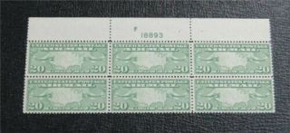 Nystamps Us Plate Block Air Mail Stamp C9 Og Nh $95 Plate Block N13x1142