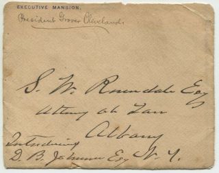 Executive Mansion " President Grover Cleveland " To Attorney At Law At Albany Ny