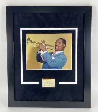 Louis Armstrong Autographed Signed 16x20 Framed Display Jazz Acoa
