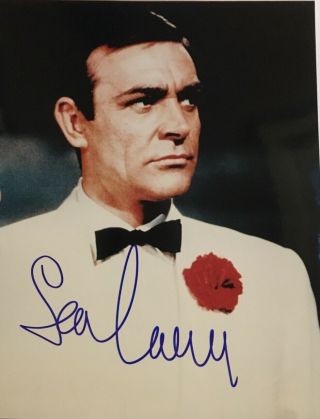 Sean Connery Signed Autograph 8x10 Beckett Bas A15578