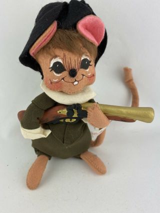 2003 Annalee 6 " Pilgrim Boy Mouse W/musket