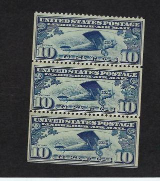 Us Scott Number C10a Mnh Never Hinged Booklet Pane Of 3 Stamps