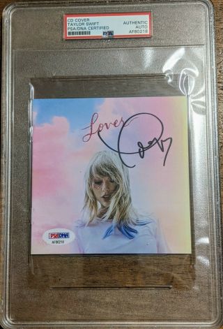 3x Taylor Swift Lover Signed Autographed Cd Cover Psa/dna Encapsulated