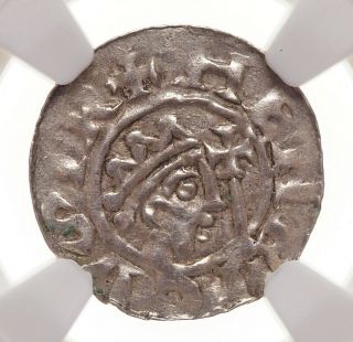 Netherlands,  Friesland - Leeunwerden.  Bruno Iii,  1038 - 57,  Silver Denar,  Ngc Au58
