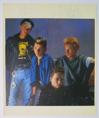 David Gahan Depeche Mode Signed Autograph 8x10 Photo By All 4 Members