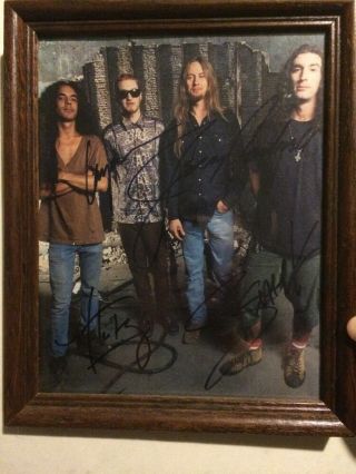 Alice In Chains Layne Staley Aic Full Band Signed Promo Photo Autographed Aic