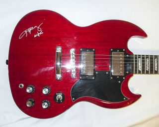 Angus Young Ac/dc Signed Gibson Epiphone Les Paul Sg Guitar Exact Proof Jsa