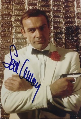 Sean Connery Signed Autograph 8x10 Beckett Bas A15574