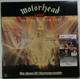 Signed Motorhead Lemmy Kilmister Autographed Live Lp Certified Jsa Iii10629
