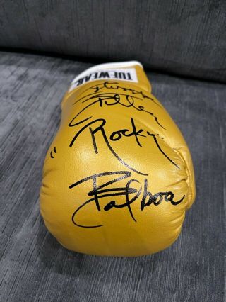 Sylvester Stallone Rocky Balboa Autographed Tuf Wear Boxing Glove ASI Proof 3