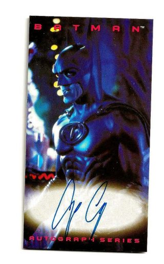 1997 Skybox Batman & Robin George Clooney On - Card Autograph As Batman