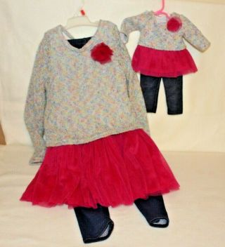 Girls Sz 7 Matching Outfit For 18 " Dolls And American Girl Dolls