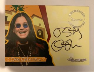 Ozzy Osbourne Auto On Card Signed 2002 Inkworks Authentic Autograph