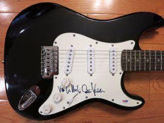Eddie Vedder Signed Guitar Psa & Acoa,  Proof Pearl Jam Autograph Neil Young