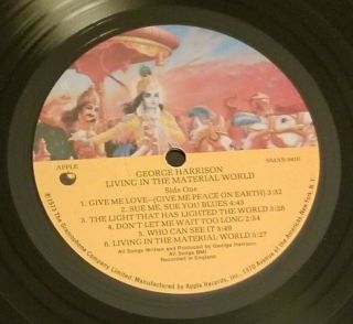 The Beatles George Harrison Signed LP Record Album w/ 6