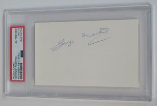 George Martin THE BEATLES Signed Autograph 3x5 Index Card Encapsulated Slab, 2