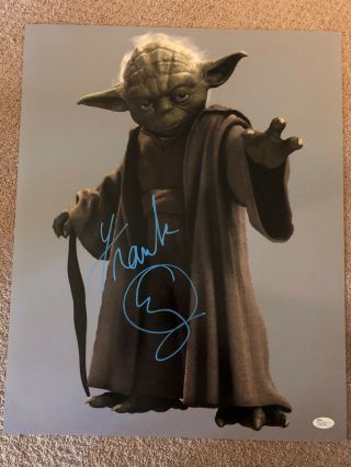 Star Wars Yoda Frank Oz Hand Signed 16x20 Jsa Certified Incredible Signature