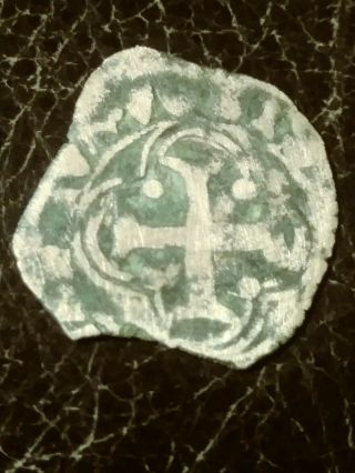 Billon Silver Coin 1200 - 1300 Ad Crusader Templar Cross