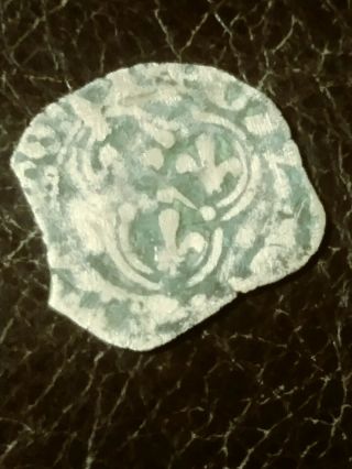 Billon Silver Coin 1200 - 1300 AD Crusader Templar Cross 2