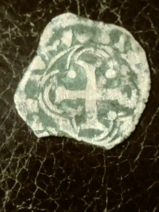 Billon Silver Coin 1200 - 1300 AD Crusader Templar Cross 3