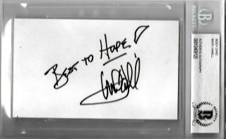 Mark Hamill Autographed Signed Star Wars Index Card Beckett Authenticated Bas