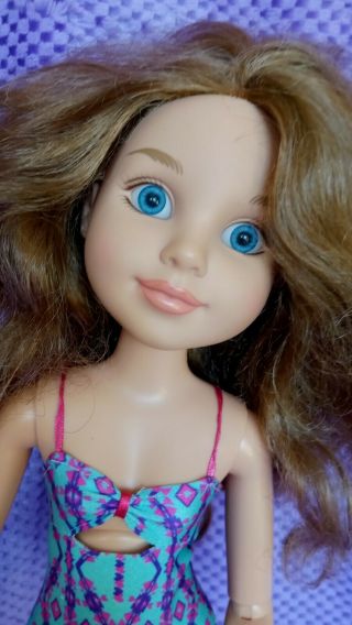 Best Friends Club MGA 2009 Addison Doll Blue Eyes Auburn Brown Hair Swimsuit TLC 2