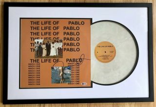 Kanye West Authentic Hand - Signed Life Of Pablo Vinyl With Bas
