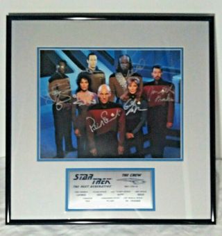 Star Trek The Next Generation Tng Cast Hand Signed Photo 258/2500