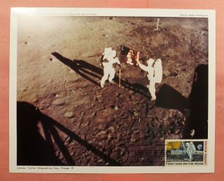 Dr Who 1969 Fdc C76 Moon Landing Apollo 11 Official Nasa Photo Space L129830