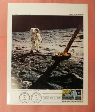 Dr Who 1969 Fdc C76 Moon Landing Apollo 11 Official Nasa Photo 129828