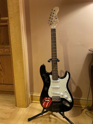 Rolling Stones Signed Electric Guitar With Certificate Of Authenticity