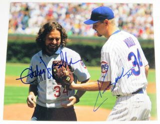 Eddie Vedder & Kerry Wood Pearl Jam Signed Autograph Auto 8x10 Photo Cubs