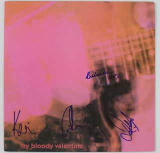 Kevin Shields My Bloody Valentine Signed Autograph " Loveless " Album Lp By All 4