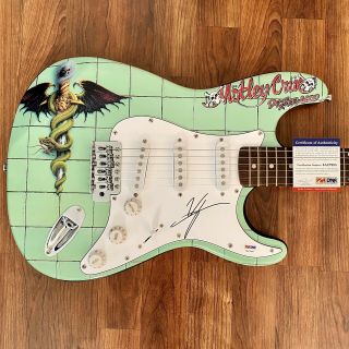 Vince Neil Signed Guitar Psa Custom 1/1 Graphics Motley Crue Dr.  Feelgood